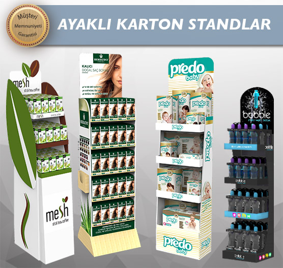 Karton stand ve teşhir ürünleri